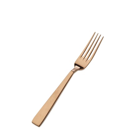 Bon Chef Roman, Salad/Dessert Fork, Mirror Finish, 18/10, 7.13" - Rose Gold , set of 12 S3707RG